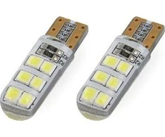 Żarówki led standard t10 w5w 12xsmd 2835 12v silikon amio-01095