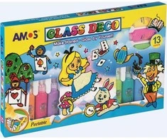 Vitražinių dažų rinkinys GD22P13, Amos, 13 spalvų po 22ml