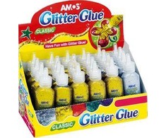 Klijai su blizgučiais GCL22D24 GS, Amos, 22ml, aukso/sidabro sp.