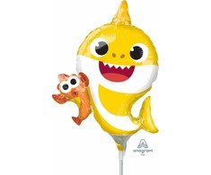 AMSCAN Baby Shark a30 mini formos folijos balionas laisvas 4076302