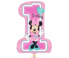 AMSCAN Balon foliowy Cyfra Minnie 1 urodziny (3435201)