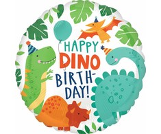 AMSCAN Happy Dino-Birthday folijos balionas - 43 cm - 1 vnt. universalus (40232-uniw) - 40232-uniw