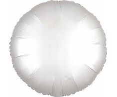 AMSCAN blizgios folijos balionas baltas apvalus 43cm