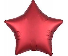 AMSCAN folijos balionas Luster Tamsiai raudona žvaigždė 48cm 9914136