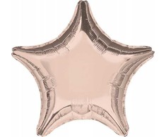 AMSCAN metalinės folijos balionas rožinė auksinė žvaigždė 48cm 9914094