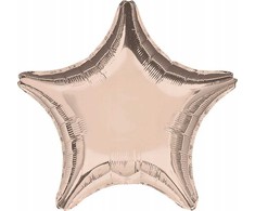 AMSCAN metalinės folijos balionas rožinė auksinė žvaigždė 48cm laisvas 9914094-92
