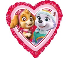 AMSCAN Rožinis širdies folijos balionas Paw Patrol Skye Everest