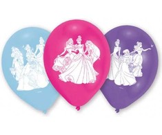 AMSCAN latekso balionai – princesės, 6 vnt. (AMSC0236)