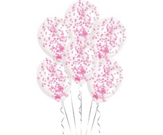 AMSCAN Balony skaidrus su konfetti w środku - 28 cm - 6 vnt. universalus
