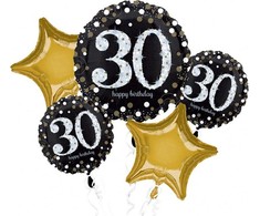 AMSCAN folijos balionų puokštė "30" universalus