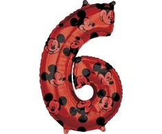 GoDan AMSCAN Foil balionas 6 Mickey Mouse, raudona, 66 cm