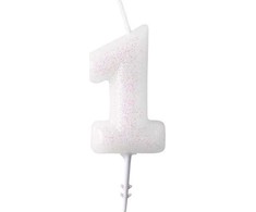 AMSCAN numerio žvakė 1 m, blizgi 9904376