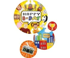 Anagram H-BDAY XL folijos balionas 71x55 cm