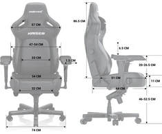 AndaSeat Kėdė Anda Kaiser 4 XXL Pilkas fabric
