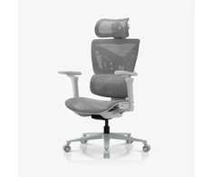 Žaidimų kėdė AndaSeat X-Air Pro XL, Pilka su melsvos-rožinės spalvos akcentais