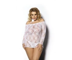 Angels Never Sin Anais Cobayo baltas chemise XL+ ( balta halka )
