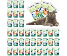 Drėgnas Kačių Maistas - Animal Island Kasdieniniai Kalakutienos ir Baltos Žuvies Filė 40x85g