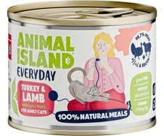 Drėgnas Kačių Maistas - Animal Island Kasdienis Kalakutas ir Ėriena 200g