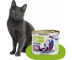 ANIMAL ISLAND Everyday kalakutiena and rabbit - wet cat food - 200g