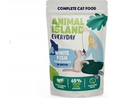 ANIMAL ISLAND Everyday jautiena, vištiena, kalakutiena and baltas fish fillets in broth - wet cat food - 40 x 85g