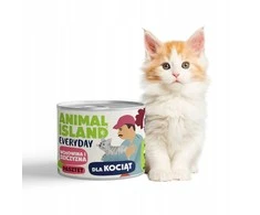 ANIMAL ISLAND Kasdienis jautiena ir žvėriena kačiukams - šlapias kačių ėdalas - 185 g