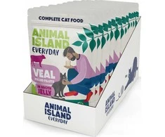 ANIMAL ISLAND Everyday Jelly Veal - šlapias kačių ėdalas - 12 x 85 g