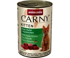 Animoda Drėgnas Kačių Maistas - ANIMONDA Carny Kitten su Jautiena, Vištiena, Triušiena - 400g