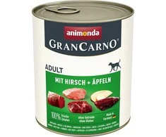 Animoda Šunų Maistas - Animonda GranCarno Suaugusiųjų Elnienos Ir Obuolių 800g