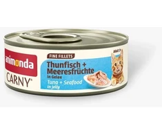 Animoda ANIMONDA Carny Fine Fillet in Jelly - Tunas + Jūros gėrybės 60g