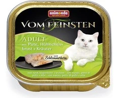 Animoda Kačių Maistas - ANIMONDA Vom Feinsten Suaugusiųjų Turkija Vištienos Krūtinėlė Žolelės 100g