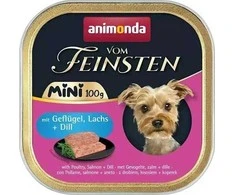 Animoda ANIMONDA Vom Feinsten Adult Mini paukštiena, lašiša and dill - wet dog food - 100g