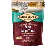 Carni Love Cat Fresh karpis &amp; upėtakis, sterilizuotas suaugusiems 2kg