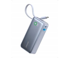 Anker Nano išorinė baterija (10 000 mAh, 30 W, integruotas USB-C laidas, mėlyna)