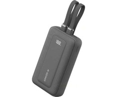 Anker | Power Bank | A1680G11 | 10000 mAh | USB-C 30W, Lightning 27W | Integruoti USB-C ir žaibo kabeliai | Juodas