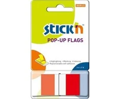 Anna Zaradna Plastikiniai žymekliai Stick´N 26021, 45x25mm, 50vnt., geltonos spalvos, blisteryje
