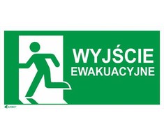 ANRO Evakuacijos išėjimas + E001 ženklas 150 x 300 mm (IE5 / A / FS / EXI)