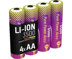 Ansmann Akumuliatoriai Pure Power Li-Ion Mignon AA (3250 mAh) rinkinys 4 vnt. 1312-0042