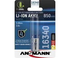 Ansmann 16340 Li-Ion Akku 850mAh 3,6V standartinė versija 1300-0017