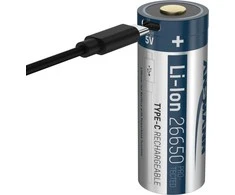 Ansmann ličio jonų akumuliatorius 26650 5100mAh 3.6V su mikro USB lizdu 1307-0012