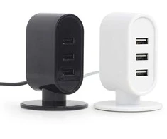 EnerGenie Gembird Universal USB Tischladegerät Juodas 3.1 A EG-U3C3A-01-MX