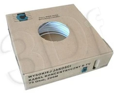 Cabletech Koaksialinis kabelis RG59 varinis 75om, Ø5.7mm, baltas