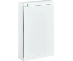 Elektro Plast Nasielsk 2445-20 Elegantiškas daugialypės terpės skirstomasis įrenginys 3x12 paviršiuje montuojamas IP40 N+PE baltos durys 2445-20