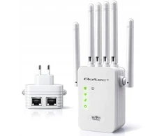 „Qoltec“ stiprintuvas, signalinis „WiFi 5“ | Kartotuvas | Prieigos taškas | AC1200 | 6 antenos | 2x RJ45 | 128 MB