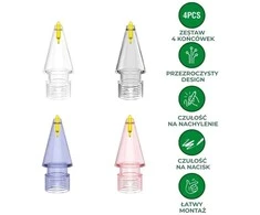 Stylus tips 4smarts Lucid skirtas Apple Pieštukas 1st gen./2nd gen./USB-C/Pro 4pcs multicolor