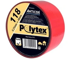 Anticor Polytex 118 vamzdžių izoliacijos juosta 48 mm 50 m raudona PP-1180002-0048050