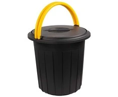 Style Waste bin Eco solution 16L 33x33x33,5cm dark pilkas/yellow