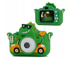 48 MP skaitmeninis fotoaparatas 1080p vaikams 5x MP3 žaidimai Xrec X2 / dinozaurų žalias
