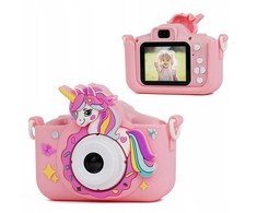 Aparat Skaitmeninis 48mp Kamera 1080p Dla Dziecka 5x Gry Mp3 Xrec X2 / Vienaragis Rožinė