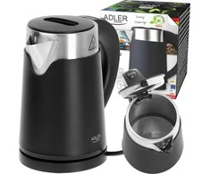 Adler | Virdulys | AD 1372 | Electric | 800 W | 0.6 L | Plastic/Nerūdijantis plienas | 360° rotational base | Juodas