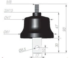 Apator Viršįtampių ribotuvas A 500V 5kA ASA 500-5B (63-930100- 131)